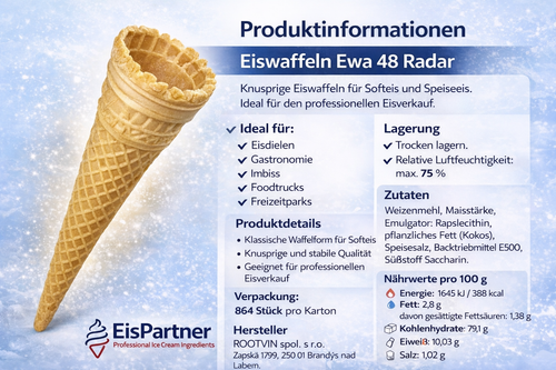 Eiswaffeln Ewa 48 Radar – 864 Stück
