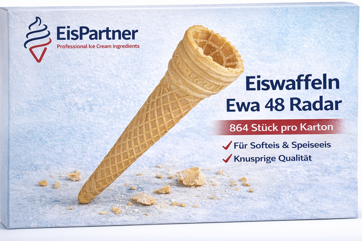 Eiswaffeln Ewa 48 Radar – 864 Stück