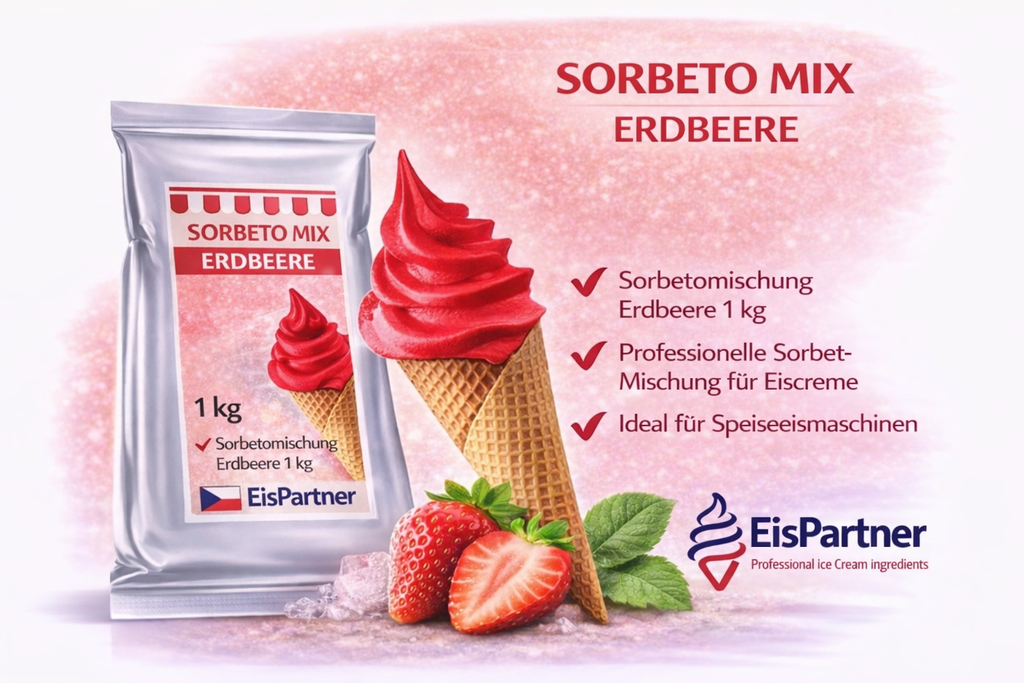 Sorbeto Frucht Mix Erdbeere 1 kg