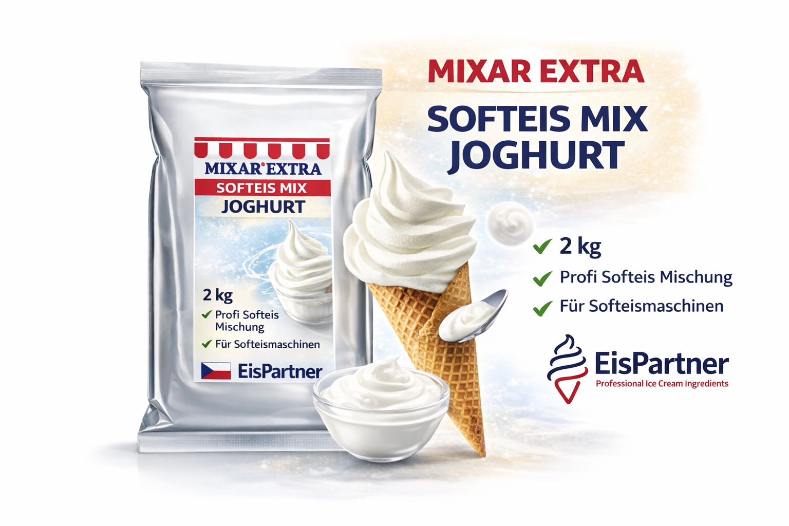 Mixar Extra SoftEis Mix Joghurt 2 kg