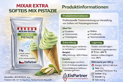 Mixar Extra SoftEis Mix Pistazie 2 kg