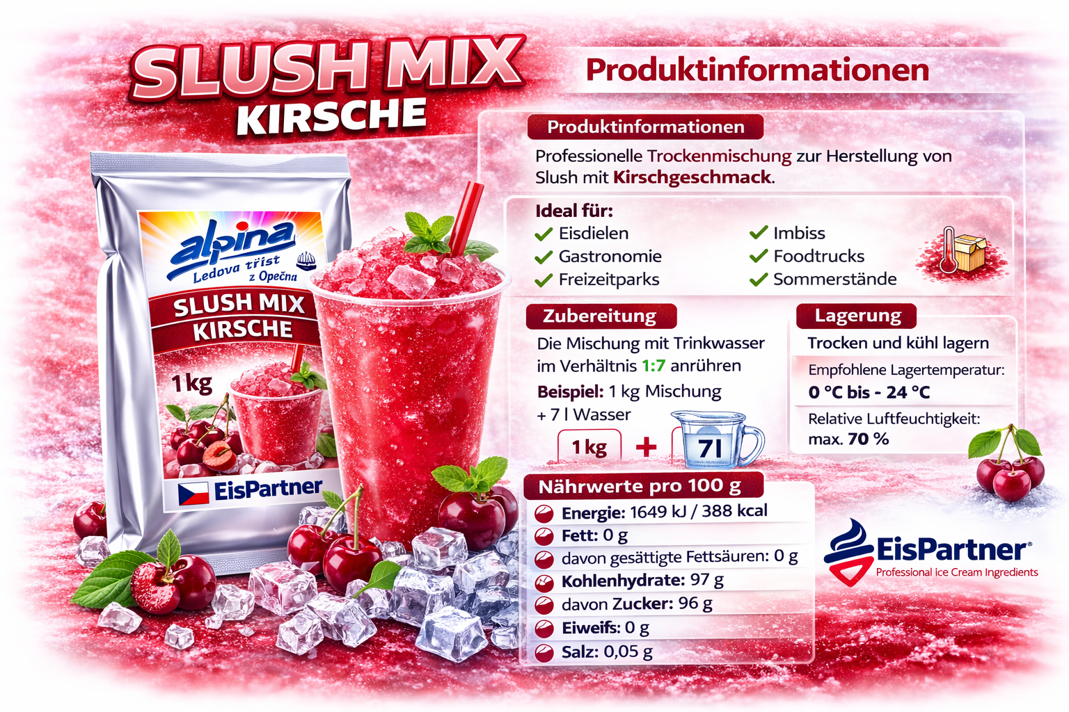 Slush Mix Kirsche 1 kg